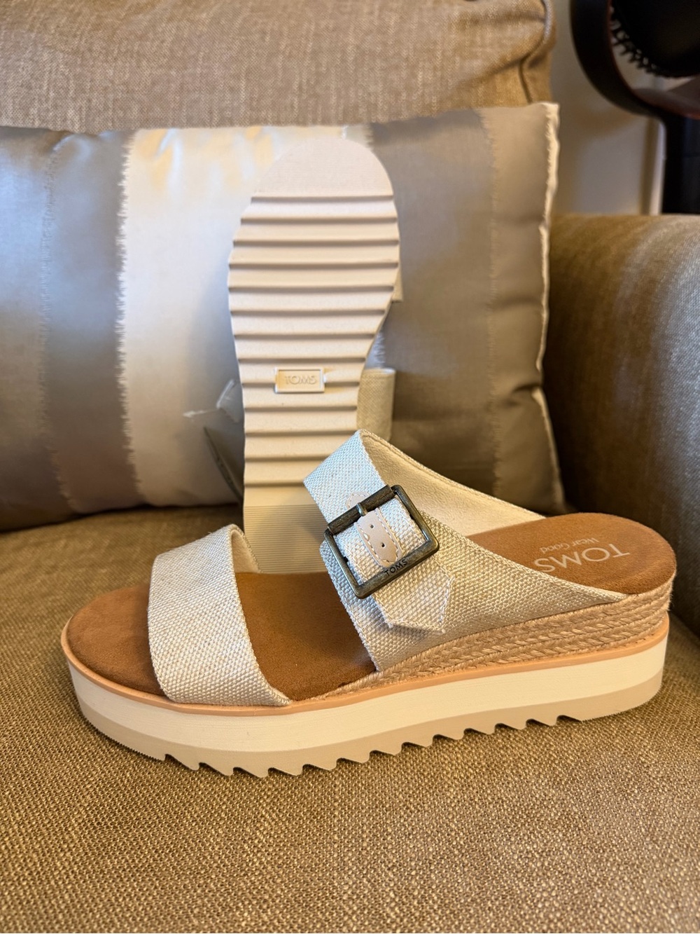 TOMS Diana Mule Wedge Sandals-Brand New - Picture 3 of 9